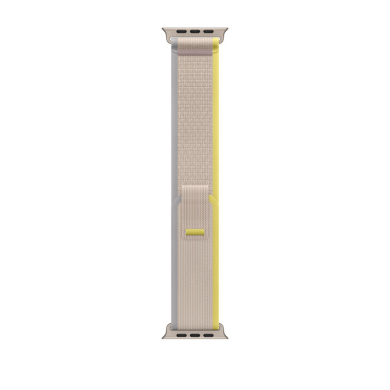 Apple Watch Ultra 49 mm Titanium Case with Yellow/Beige Trail Loop