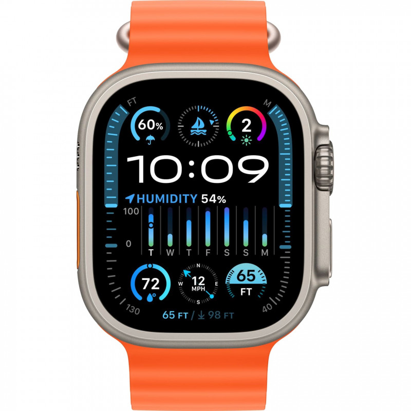 Apple Watch Ultra 2 49mm Ocean Band Orange / Titanium Case